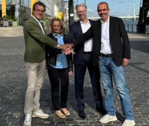 Die GMS-Geschäftsleitung (von links): Thomas Schulte-Huermann, Elena Rotar, Martin Schneider und Dr. Karsten Niehus