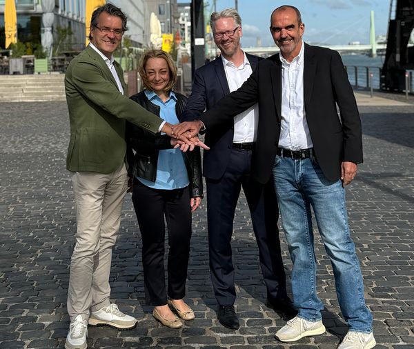 Die GMS-Geschäftsleitung (von links): Thomas Schulte-Huermann, Elena Rotar, Martin Schneider und Dr. Karsten Niehus