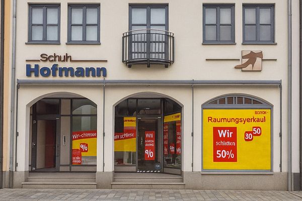Der Räumungsverkauf bei Schuh Hofmann ist gestartet.