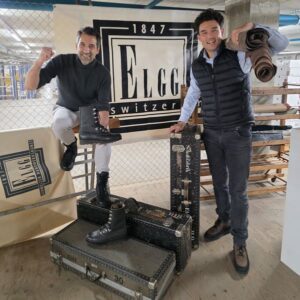 Claudio Minder und Karl Müller bei der Übernahme der Marke ELGG