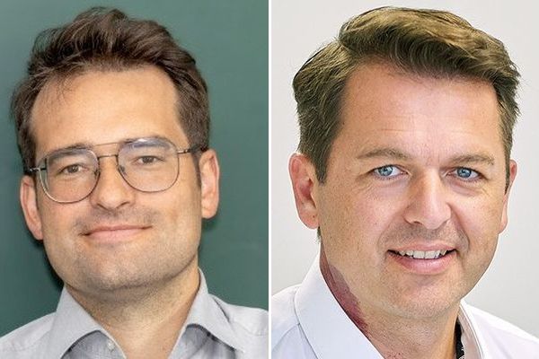 Dr. Tim Wirtz (Fraunhofer IAIS/links) und Jörg Spiegelhoff (CPA SoftwareConsult)