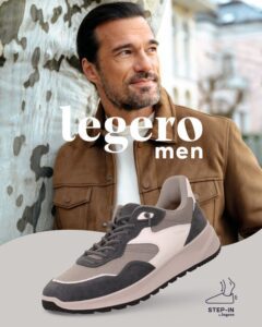 Werbemotiv für die Step-In-Technologie von Legero