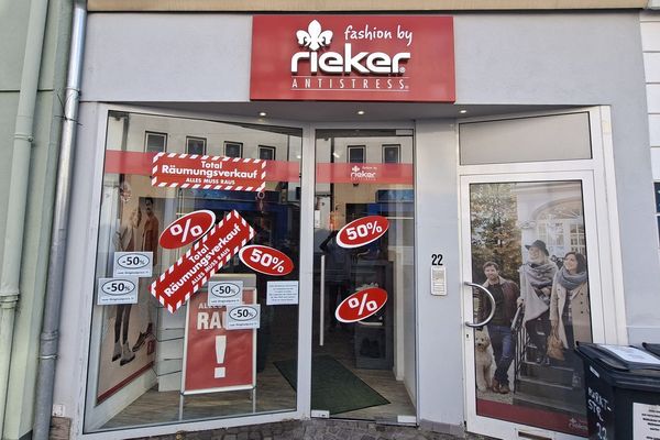 Der Rieker-Store in Fulda ist geschlossen.
