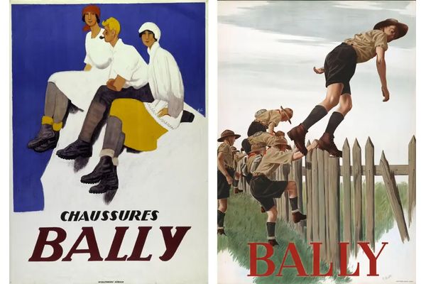 Bally-Poster von 1924 (links) und 1947 (rechts)