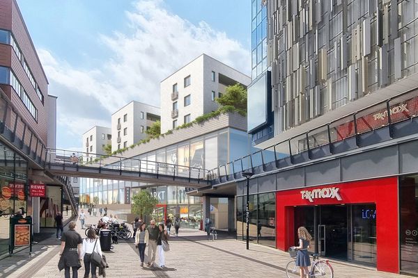 So soll das ehemalige Kaufhof Areal in Paderborn einmal aussehen. (Foto: engel & haehnel)