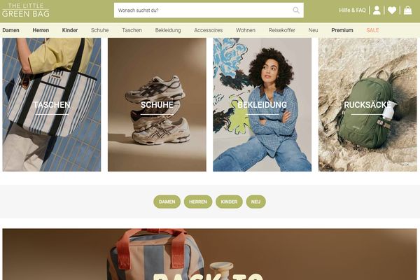 Die Homepage von "The Little Green Bag"