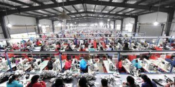 Produktionshalle der Kai Hong Schuhfabrik
