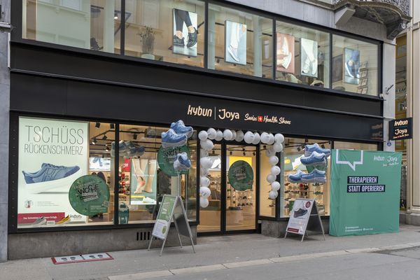 Der neue Kybun Joya Shop befindet sich an der Multergasse 35 in St. Gallen.