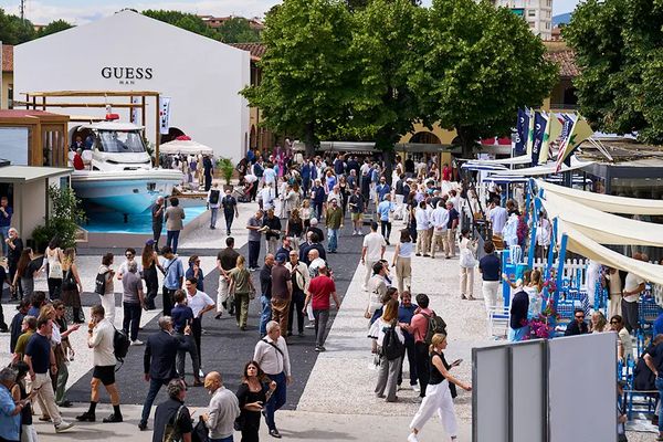 Blick auf das Messegelände