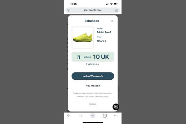 Hallux-Messung mit dem Smartphone