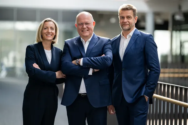 Der Intersport-Vorstand mit Henriette Tesch, Dr. Alexander von Preen und Thomas Storck (von links)