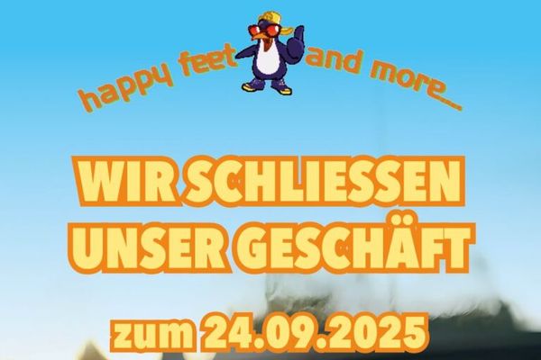 Auf der Homepage kündigt das Schuhgeschäft die Schließung an.