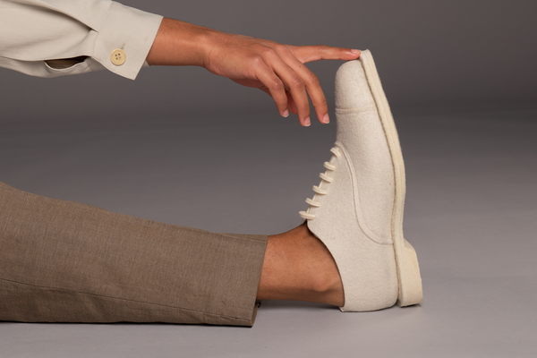 Für diese Wollschuhe wurde Philipp Remus ausgezeichnet.