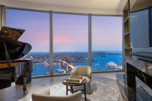 Blick aus der Wohnung im Crown Tower in Sydney