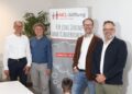 Von links: Thomas Weil (2. Vorsitzender ANWR Kinderhilfe), PD Dr. Guido Hermey (Zentrum für molekulare Neurobiologie Hambur), Dr. Frank Stehr (Vorstand NCL Stiftung) und Ullrich Lüke (Bereichsleiter Unternehmenskommunikation ANWR Group eG)