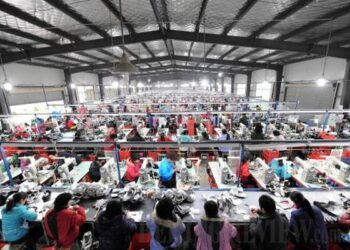 Produktionshalle der Kai Hong Schuhfabrik